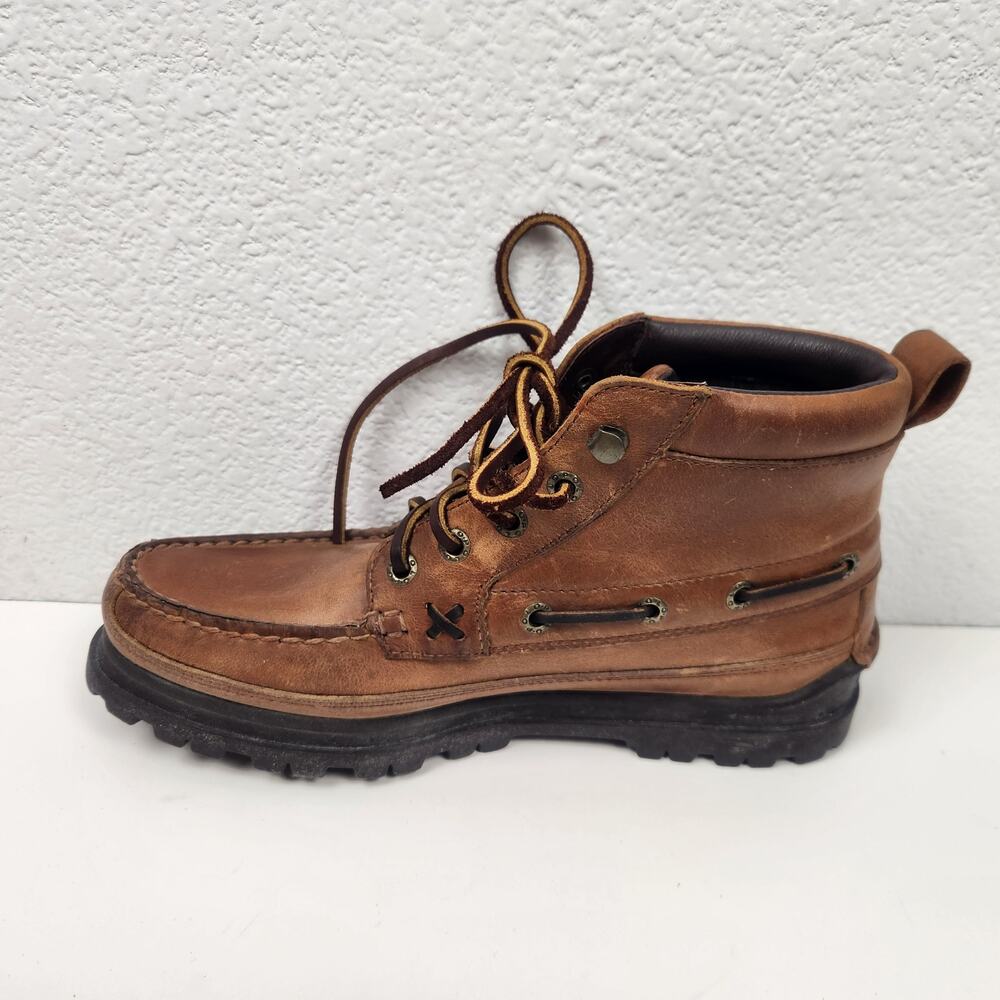Ralph Lauren Otero Mid Hiking Boot in Tan Brown Women Size 8.5 - Picture 4 of 11